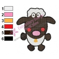 Timmy Shaun The Sheep Embroidery Design